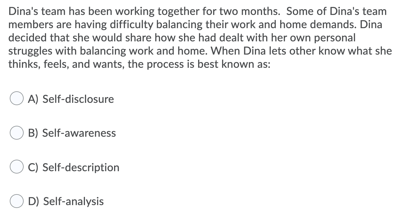 Dina's team has been working together for two