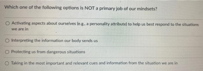 17 Which one of the following options is NOT a