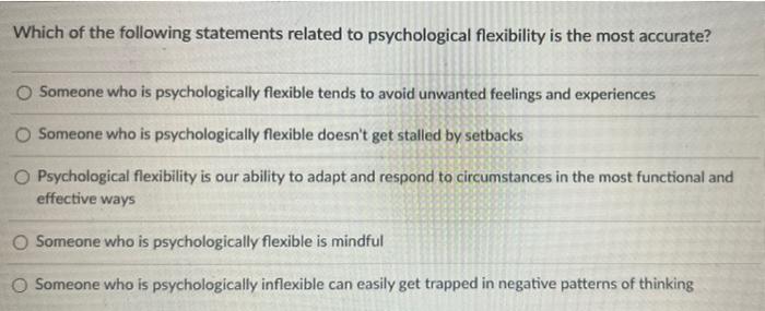 21 Which of the following statements related to