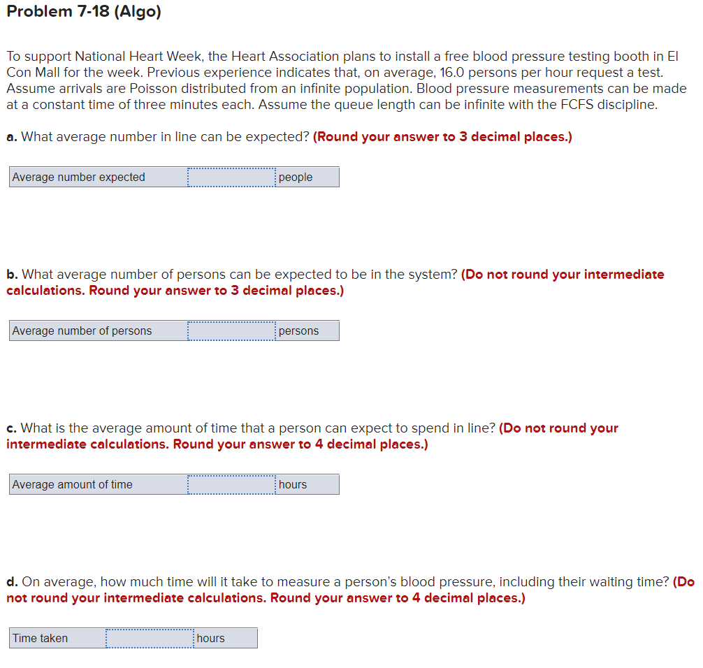 Problem 7-18 (Algo) To support National Heart