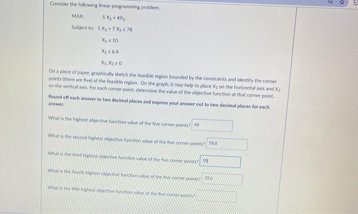 22 S Consider the following linear programming