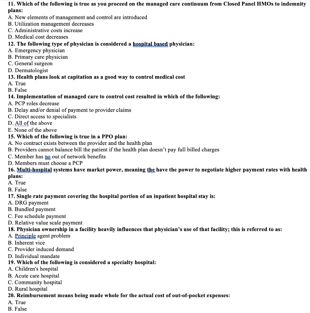 1. In a self-funded health plan for a commercial