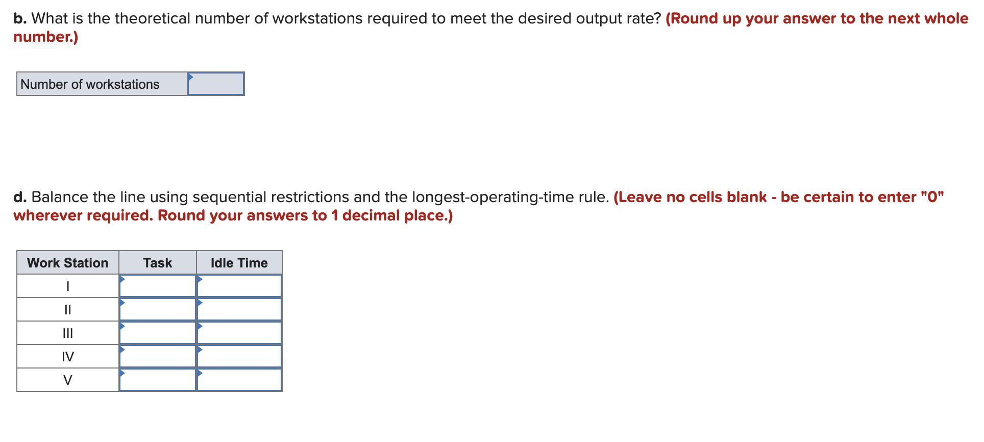 b. What is the theoretical number of workstations