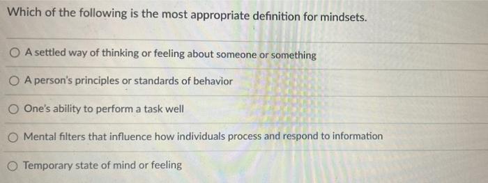 36 Which of the following is the most appropriate