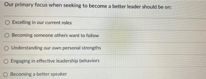 4 Our primary focus when seeking to become a