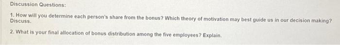 You are in charge of allocating a $12,000 bonus