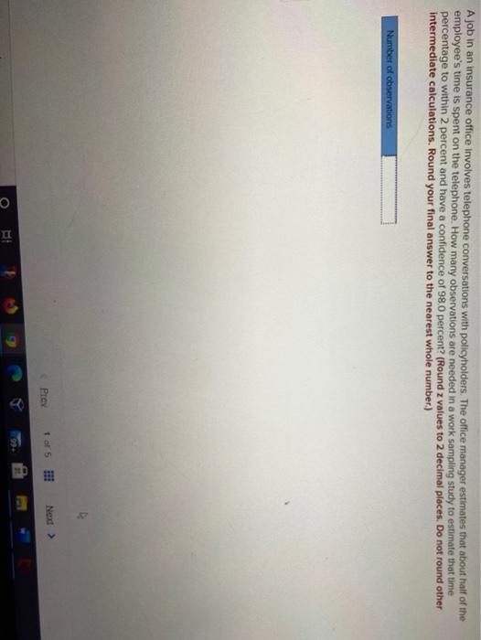 A job in an insurance office involves telephone