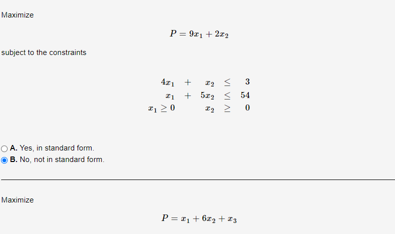 (1 point) For each system, determine if it is in