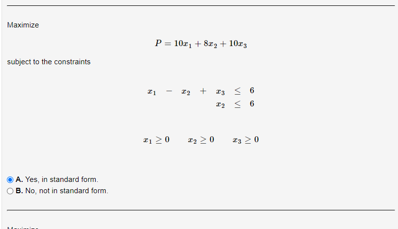 (1 point) For each system, determine if it is in