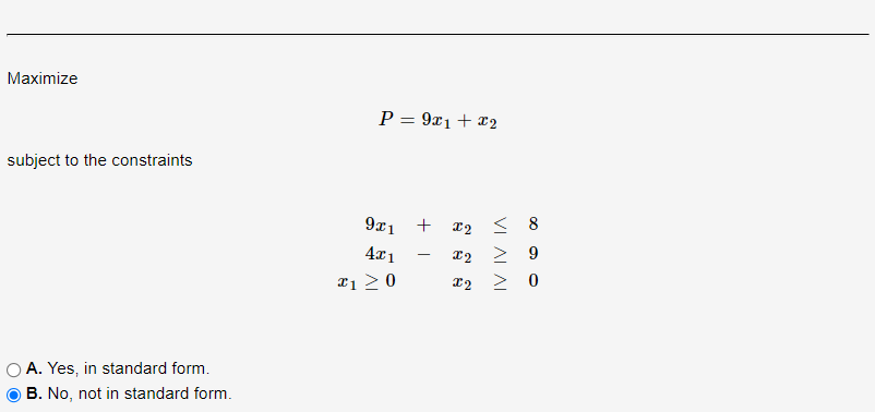 (1 point) For each system, determine if it is in