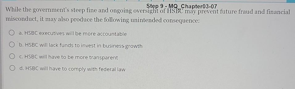 tp 9 - MQ Chapter03-07 While the government's