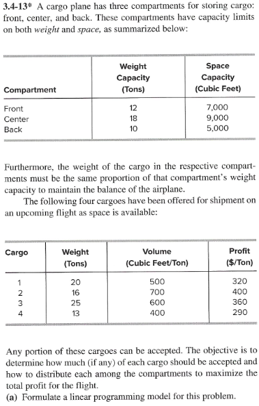 using abstract notation 3.4-13* A cargo plane has