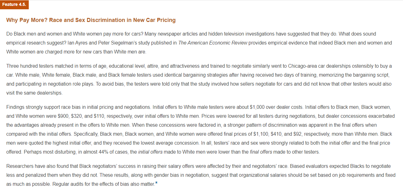 Feature 4.5 , Why Pay More? Race and Sex