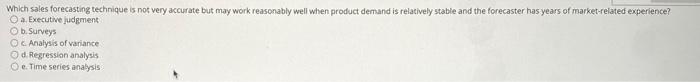 Which sales forecasting technique is not very