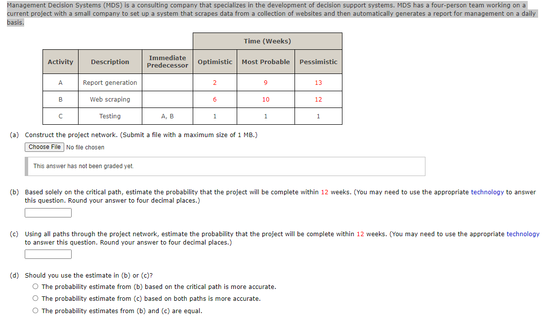 Management Decision Systems (MDS) is a consulting