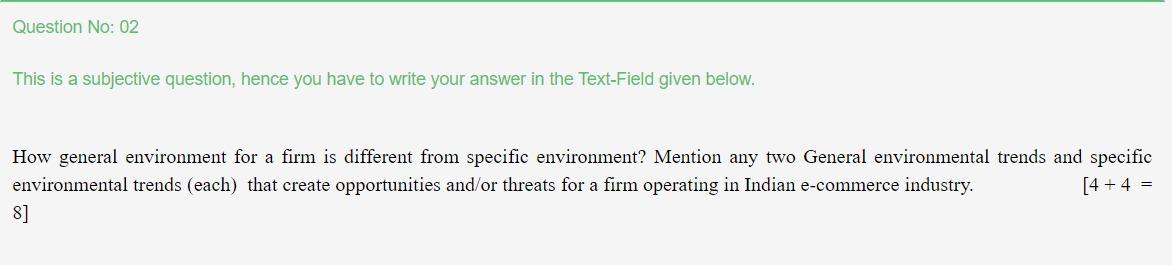 Question No: 02 This is a subjective question,