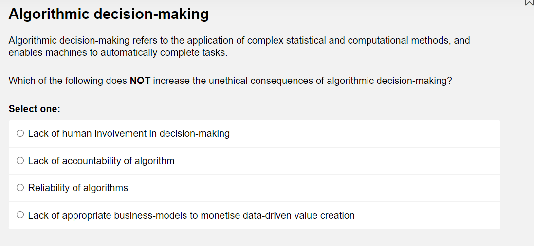 Algorithmic decision-making Algorithmic