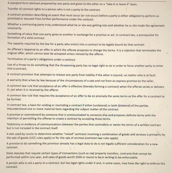 BUSINESS LAW HELP Which sentence matches MIRROR