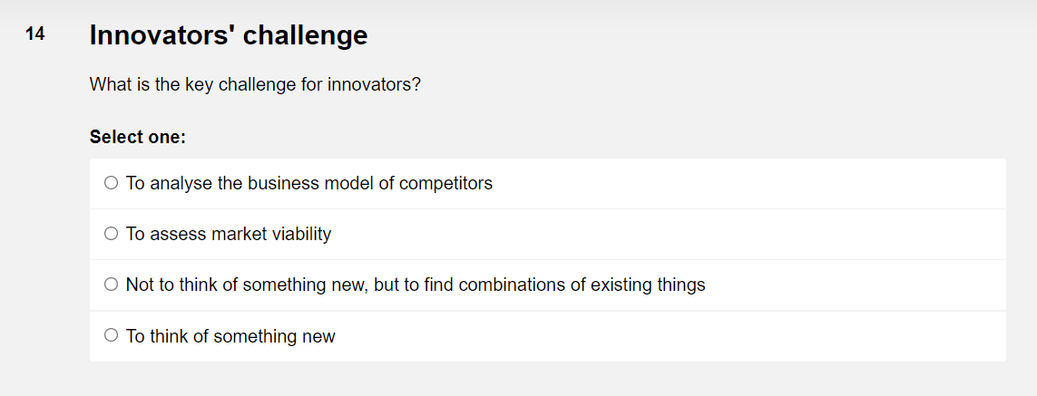 14 Innovators' challenge What is the key