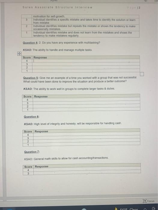 please complete the following interview question