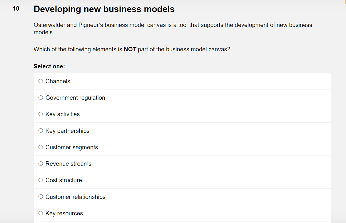 10 Developing new business models Osterwalder and