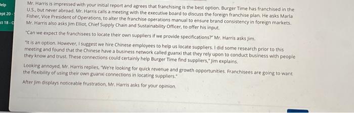 elp pt 20 18- Mr. Harris is impressed with your