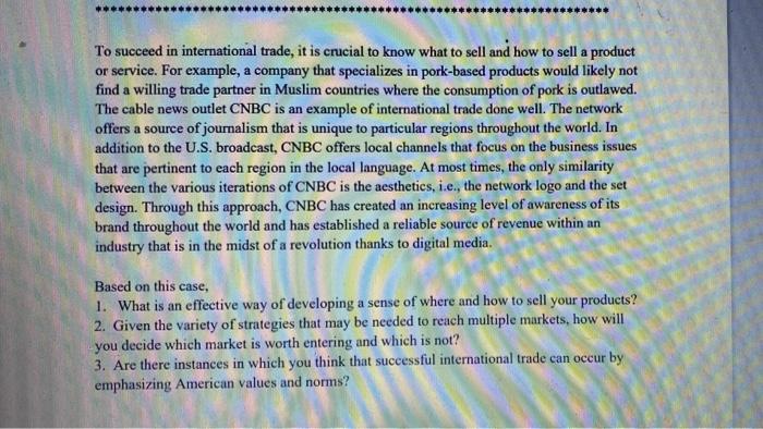 Read the following case study, then answer these