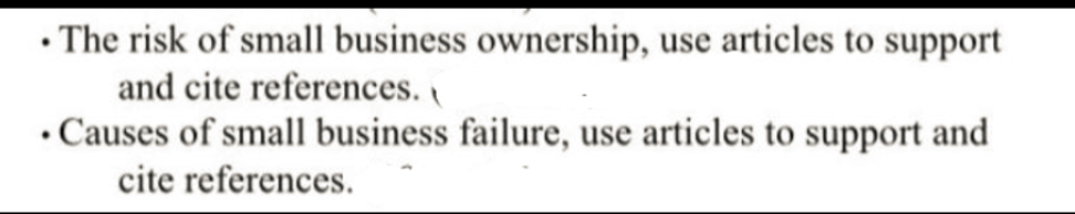 The risk of small business ownership, use