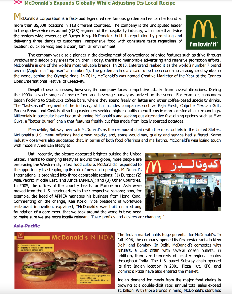 1. How does the concept of Globalization of