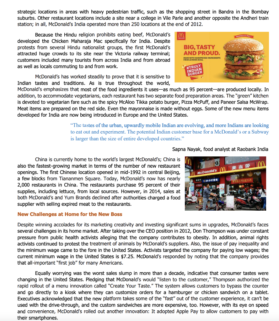 1. How does the concept of Globalization of