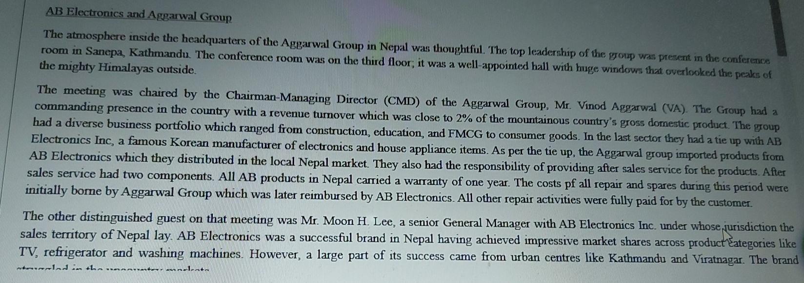 AB Electronics and Aggarwal Group The atmosphere