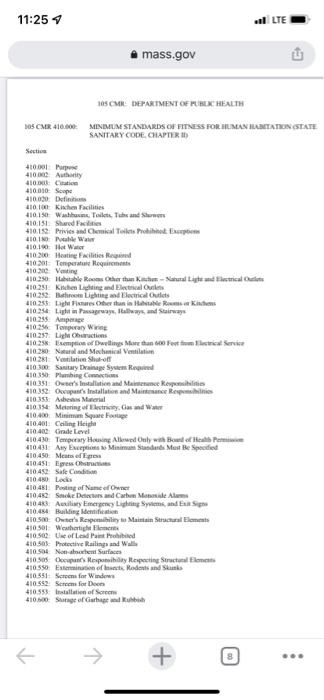 List three (3) code violations. No additional