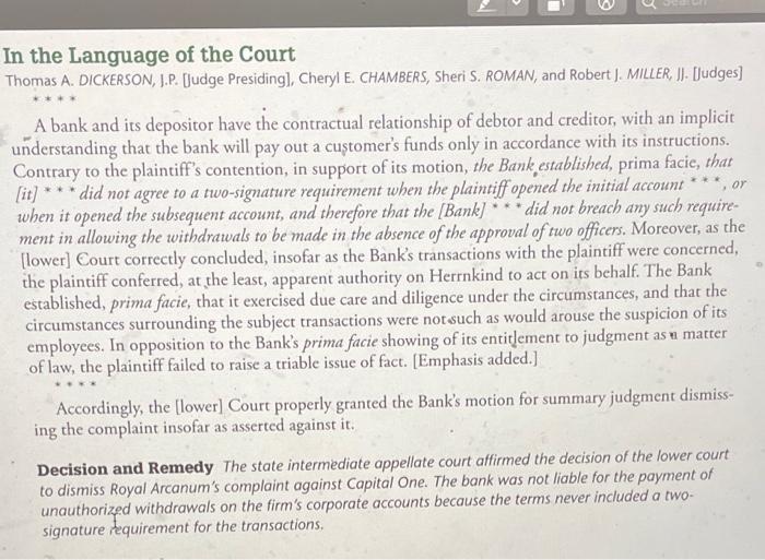 summary pls Case 28.1 Royal Arcanum Hospital