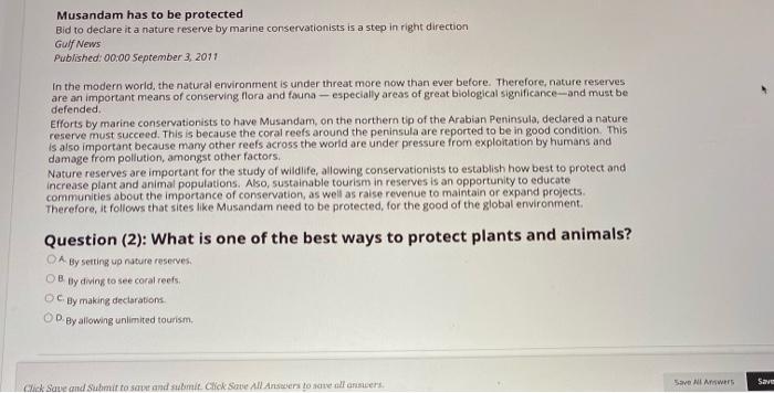 Musandam has to be protected Bid to declare it a