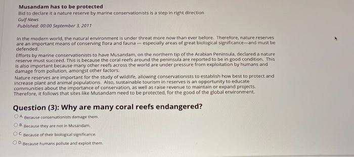 Musandam has to be protected Bid to declare it a