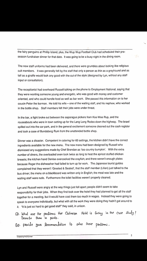 Case Study on The Criterion Hotel Case Study: The