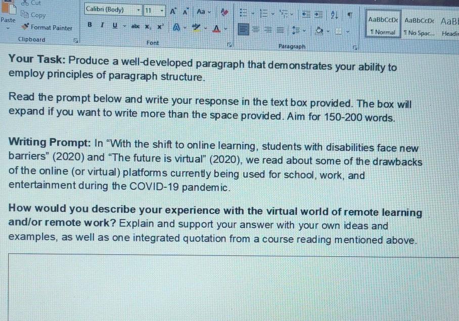 do Cut Calibri (Body) 11 Eg Copy Paste A A Aa