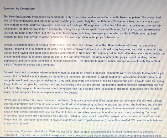 Case Questions Is organization development