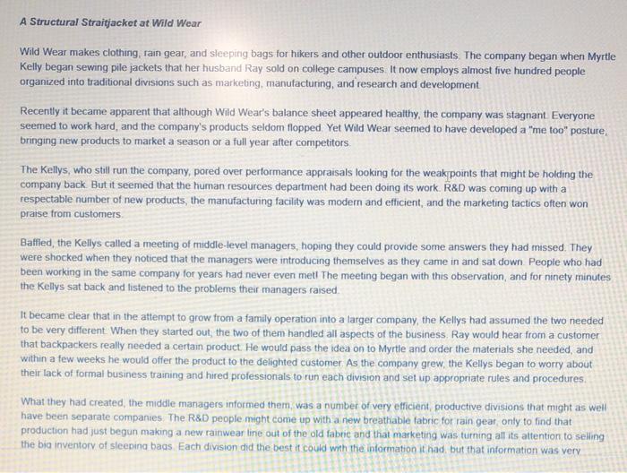 . What does Wild Wear's experience say about the