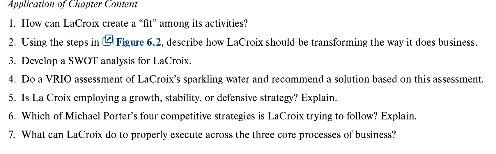 Application of Chapter Content 1. How can LaCroix