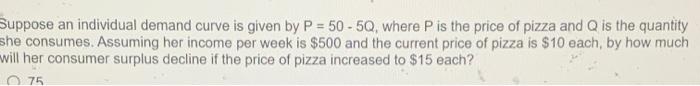 answer options 75 360 37.5 122.5 Suppose an