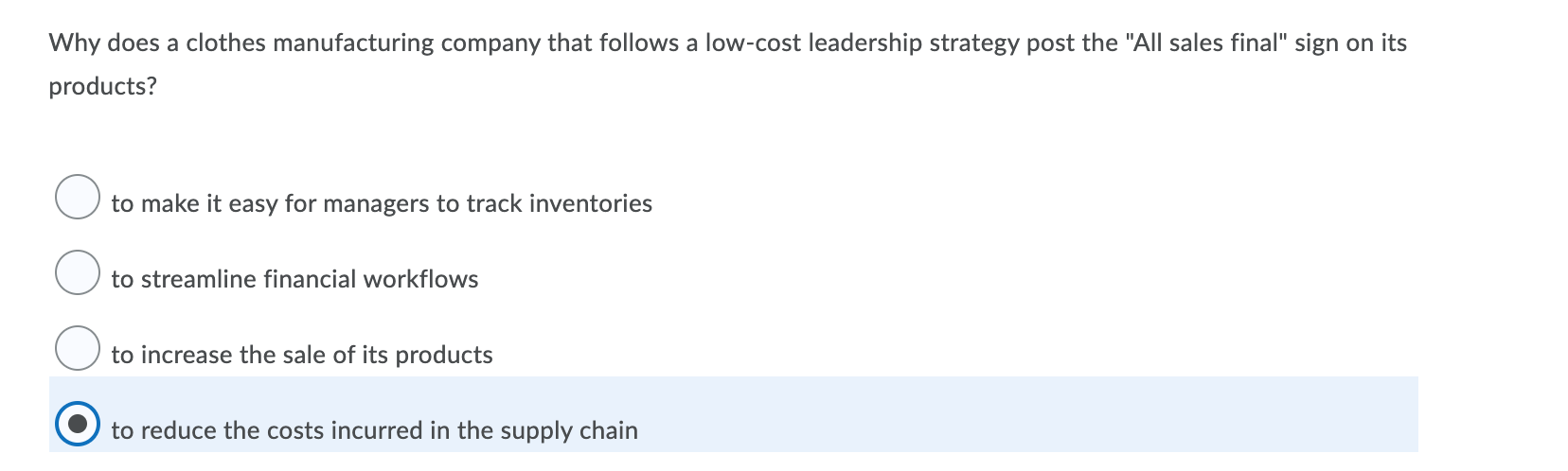 Why does a clothes manufacturing company that