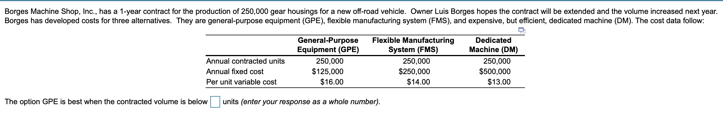 I also need to know the option FMS is best when