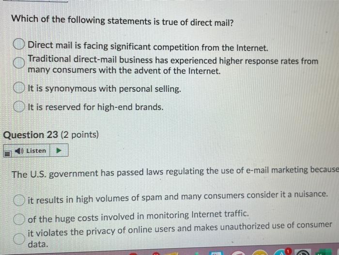 please help Which of the following statements is