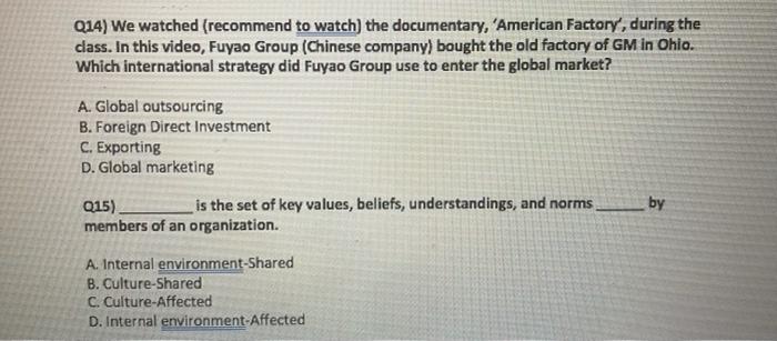Q10) The case of Renault-Nissan and Shanghal-GM