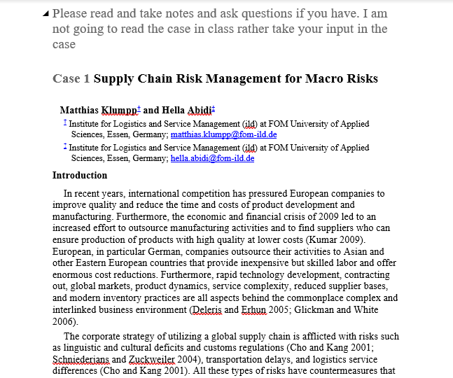 Please read and take notes and ask questions if