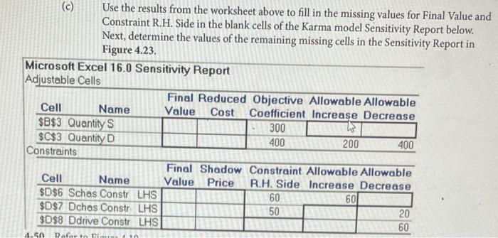 Solve using excel LP solver 4-49. Karma Computers