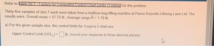 Sample Size, n 2 3 4 5 6 7 8 9 10 Mean Factor, A2