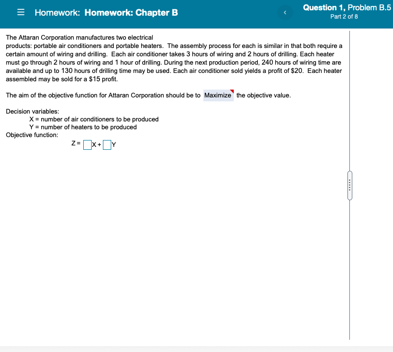 = Homework: Homework: Chapter B Question 1,