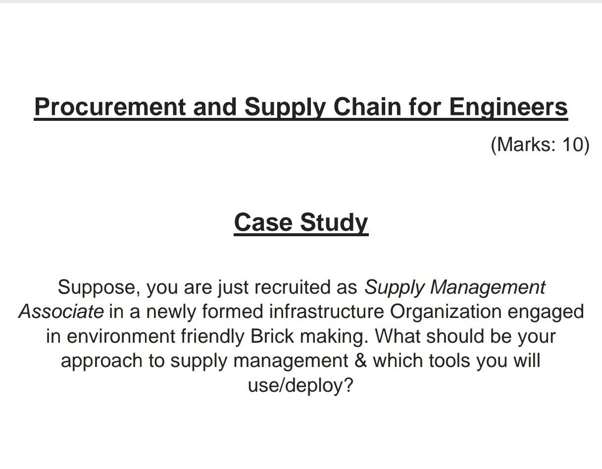 Procurement and Supply Chain for Engineers